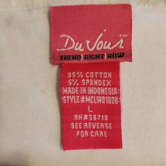 DuJour Womens White Cami Size Large - Picture 5 of 7